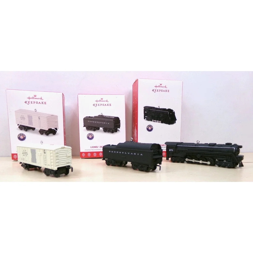 Hallmark Keepsake 2017 Die Cast‎ Lionel Trian Christmas Tree Ornaments Lot of 3